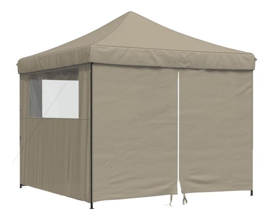 vidaXL Namiot imprezowy typu pop-up z 4 ściankami, kolor taupe Jaunumi -Dārzam