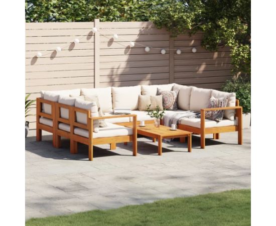 vidaXL 6-cz. zestaw wypoczynkowy do ogrodu, z poduszkami, akacjowy Dārza mēbeļu komplekti