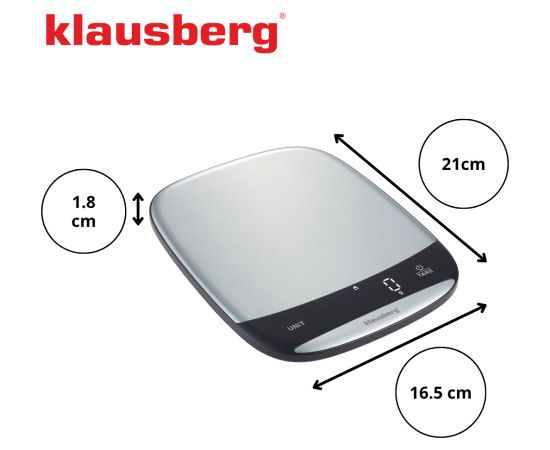 Virtuves svari, sudraba krāsā, 10 kg, KLAUSBERG, KB 7936 Svari (virtuves)