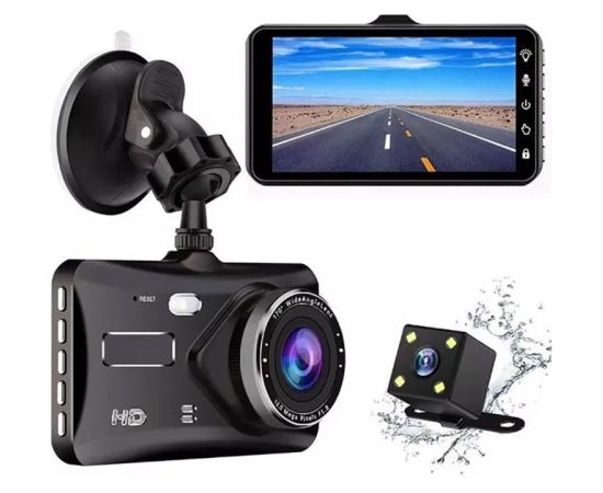 RoGer 2in1 DVR3 Auto Videoreģistrātors un atpakaļskata Kameru / Full HD / 170' / G-Sensor / LCD 4'' Video reģistratori
