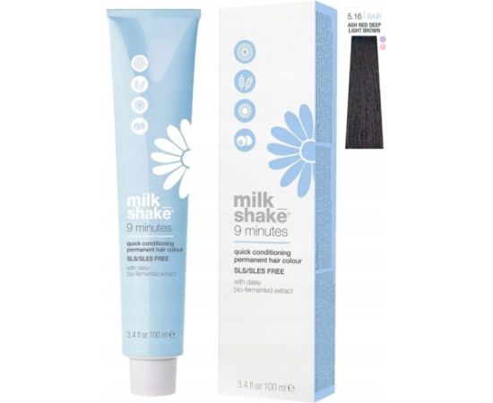 Milk Shake, 9 Minutes, Permanent Hair Dye, 5.165AR Ash Red Intense Light Brown, 100 ml Уход за волосами