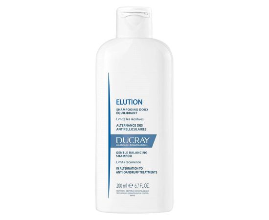 Ducray, Elution, Hair Treatment Shampoo, For Rebalancing, All Hair Types, 200 ml Šampūni