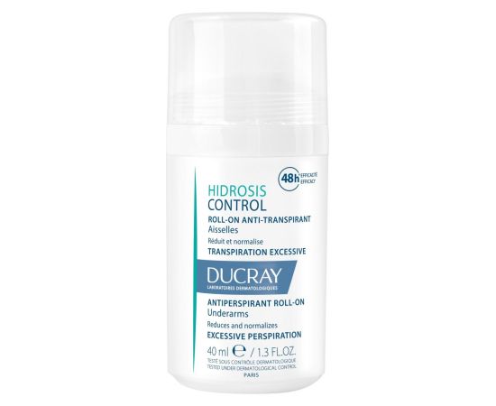 Ducray, Hidrosis Control, Anti-Perspirant, Deodorant Roll-On, Unisex, 40 ml Дезодоранты
