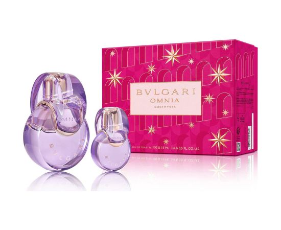 Xmas 2023 Set Bvlgari: Omnia Amethyste, Eau De Toilette, For Women, 100 ml + Omnia Amethyste, Eau De Toilette, For Women, 15 ml *Miniature Dāvanu komplekti