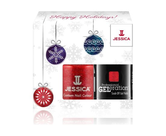 Winter Set Jessica: Professional GELeration, Semi-Permanent Nail Polish, Hearts on Fire, 15 ml + Custom Colors, Nail Polish, Hearts on Fire, 14.8 ml Dekoratīvā kosmētika