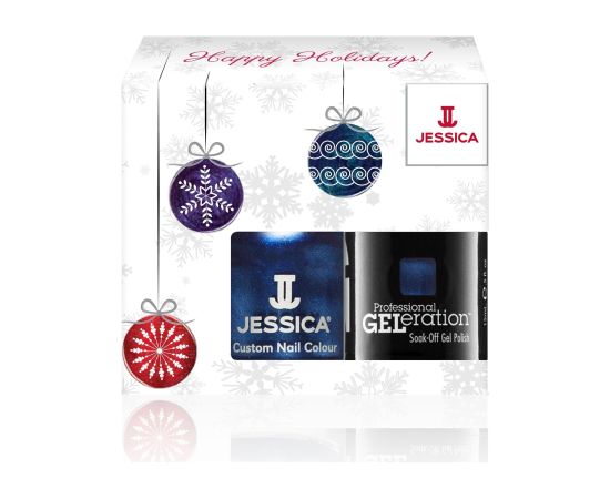 Winter Set Jessica: Custom Colors, Nail Polish, Light Up The Sky, 14.8 ml + Professional GELeration, Semi-Permanent Nail Polish, Light Up The Sky, 15 ml Dekoratīvā kosmētika