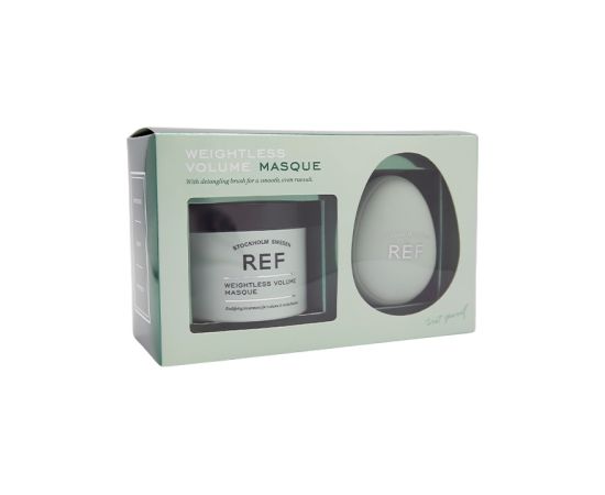 Weightless Volume Set Ref Stockholm: Tools, Hair Brush, Green + Weightless Volume, Vegan, Hair Treatment Cream Mask, Bodifying, 250 ml Matu kopšana