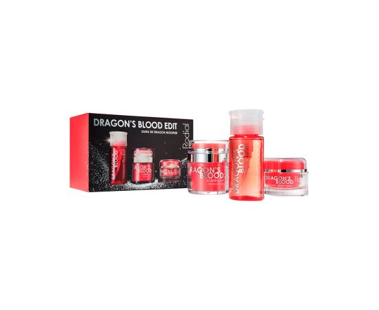 Set Rodial: Dragon's Blood, Intense Hydration, Cream, For Face, 50 ml + Dragon's Blood, Sculpting, Gel, For Face, 50 ml + Dragon's Blood, Purifying, Micellar Water, For All Skin Types, 100 ml Dāvanu komplekti