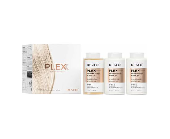 Set Revox B77: Plex Bond Step 1, Hair Cream Treatment, Bond Repair, 260 ml + Plex Bond Step 2, Hair Cream Treatment, Reconnects Bonds & Protect, 2 pcs, 260 ml Matu kopšana