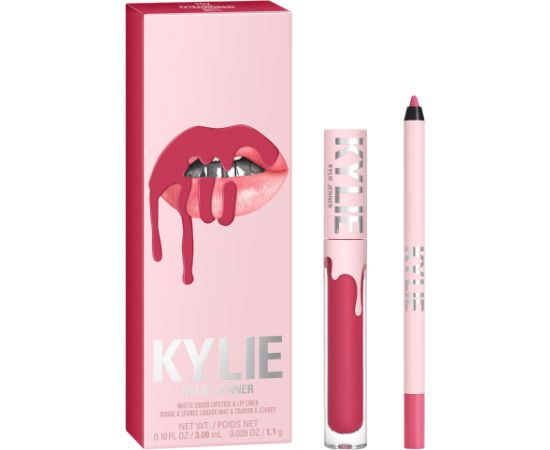 Kylie Jenner Set Kylie Cosmetics: By Kylie, Liquid Lipstick, 102, Extraordinary, 3 ml + By Kylie, Pencil, Lip Liner, Extraordinary, 1.1 g Dekoratīvā kosmētika