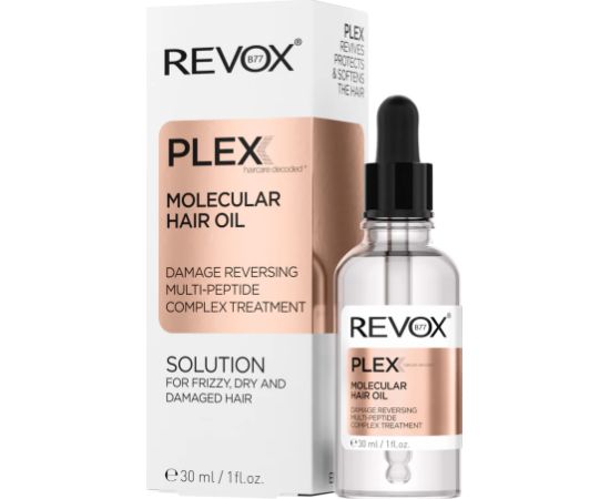 Revox B77, Plex Molecular, Peptides, Hair Oil Treatment, For Repairing, 30 ml Matu kopšana