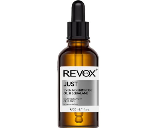 Revox B77, Just Evening, Primrose Oil & Squalane, Recovery, Night, Oil, For Face & Neck, 30 ml Sejas kopšana