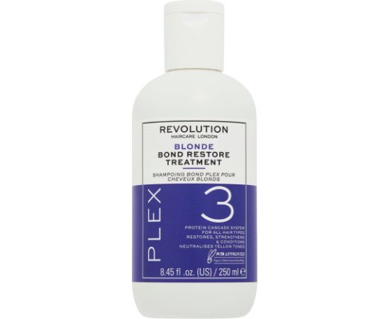 Revolution Haircare, Blonde Plex 3, Hair Treatment Shampoo, Restores, For Damaged Hair, 250 ml Šampūni