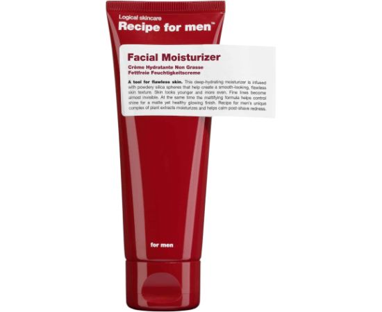Recipe For Men, Facial Moisturizer, Deep Hydration, Cream, For Face, 75 ml Косметика для тела