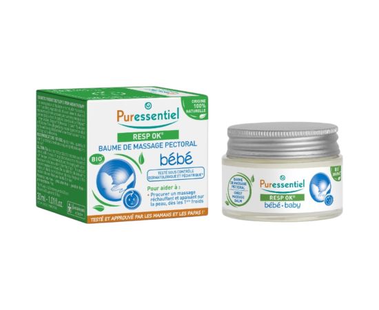 Puressentiel, Baby - Resp OK, Natural Ingredients, Body Balm, For Pectoral Area, 30 ml Ķermeņa kosmētika