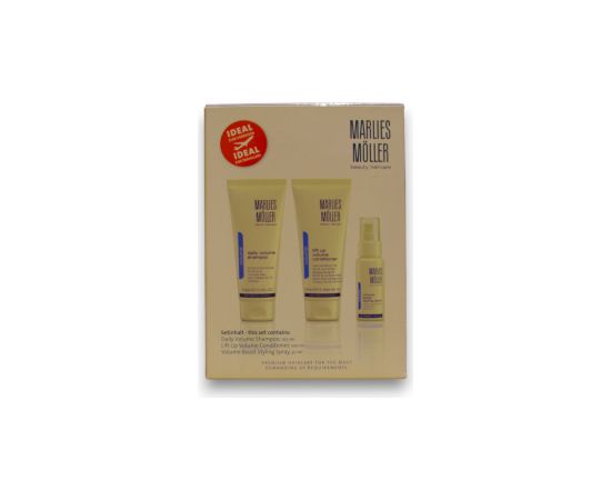 Perfect Volume Set Marlies Moller: Daily Volume, Hair Shampoo, 100 ml + Lift-Up, Hair Conditioner, For Volume, 100 ml + Volume, Hair Spray, For Styling, 30 ml Matu kopšana