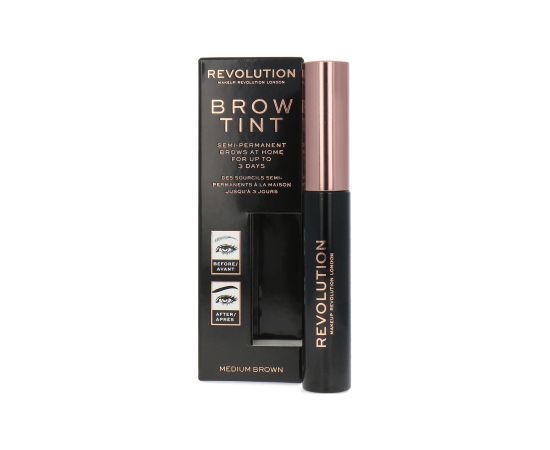 Makeup Revolution, Brow Tint, Eyebrow Gel, Medium Brown, 6 ml Kосметические средства