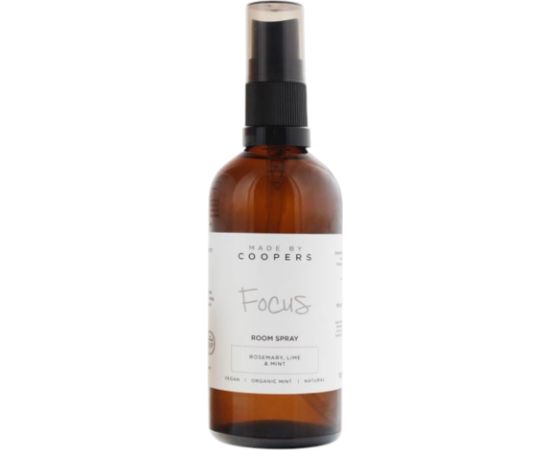 Made By Coopers, Focus, Rosemary, Room Spray, 100 ml Telpu aromāti