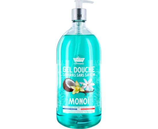 Les Petites Bains de Provence, Monoi, Shower Gel, For Body, Face & Hair, For Sensitive Skin, 1000 ml Dušas želejas ķermenim