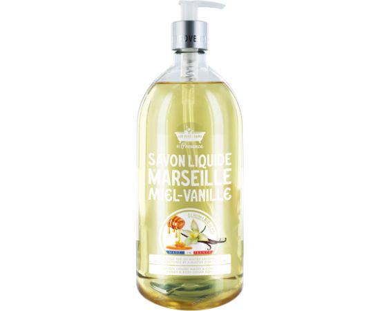 Les Petites Bains de Provence, Marseille, Vanilla, Liquid Soap, For Hands & Body, 1000 ml Šķidrās ziepes / ziepes