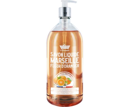 Les Petites Bains de Provence, Marseille, Orange Blassom, Liquid Soap, For Hands & Body, 1000 ml Šķidrās ziepes / ziepes
