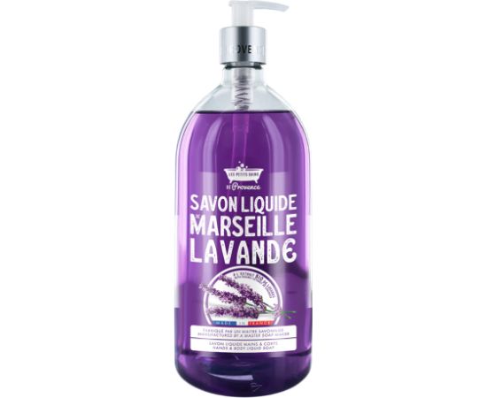 Les Petites Bains de Provence, Marseille, Lavander, Liquid Soap, For Hands & Body, 1000 ml Šķidrās ziepes / ziepes