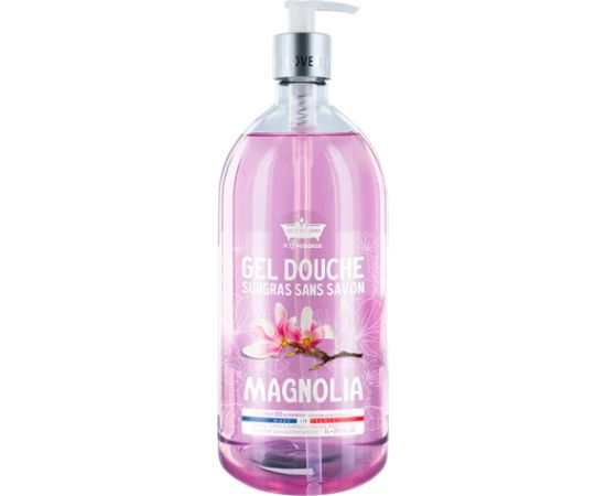 Les Petites Bains de Provence, Magnolia, Shower Gel, For Body, Face & Hair, For Sensitive Skin, 1000 ml Dušas želejas ķermenim
