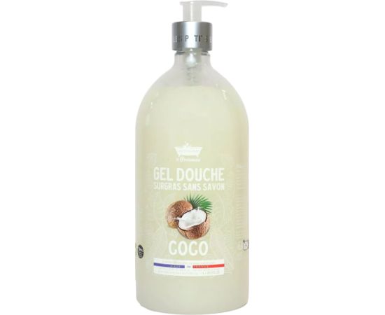Les Petites Bains de Provence, Coconut, Shower Gel, For Sensitive Skin, 1000 ml Dušas želejas ķermenim