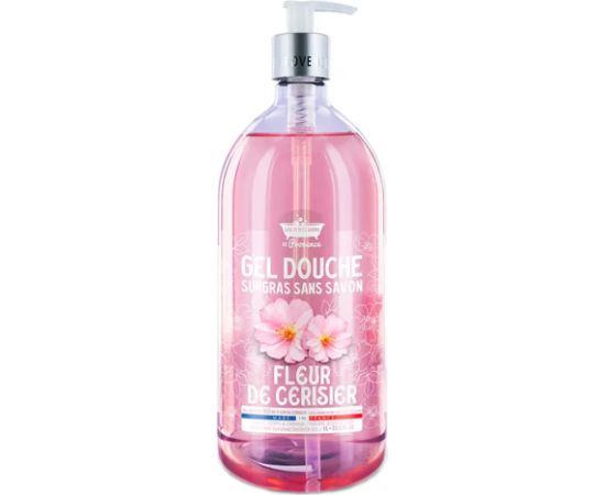 Les Petites Bains de Provence, Cherry Blossom, Shower Gel, For Sensitive Skin, 1000 ml Dušas želejas ķermenim