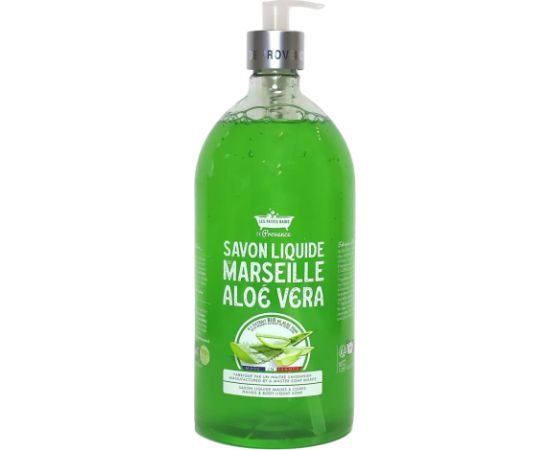 Les Petites Bains de Provence, Marseille, Aloe Vera, Liquid Soap, For Hands & Body, 1000 ml Šķidrās ziepes / ziepes