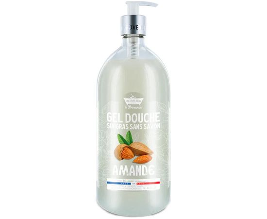 Les Petites Bains de Provence, Almond, Shower Gel, For Sensitive Skin, 1000 ml Dušas želejas ķermenim