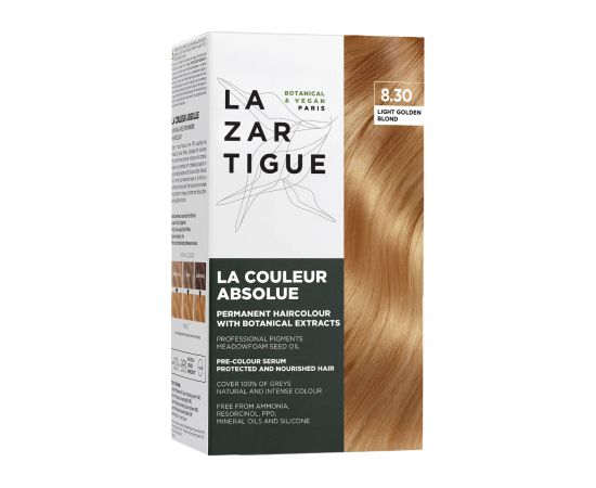 Lazartigue, La Couleur Absolue, Permanent Hair Dye, 8.30 Light Golden Blond, 143 ml Matu kopšana
