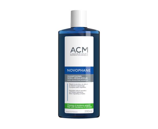 Laboratoire ACM, Novophane, Hair Shampoo, For Regulation Of Excessive Sebum, 200 ml Šampūni