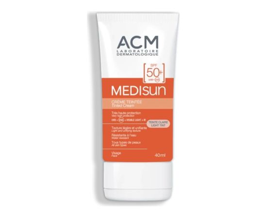 Laboratoire ACM, Medisun, Sun Protection, Tinted Moisturizer, Light, SPF 50+, 40 ml Dekoratīvā kosmētika