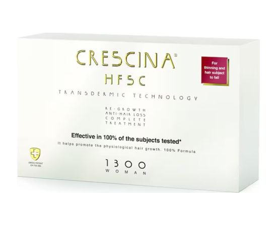 Labo, Crescina, Transdermic HFSC 1300, For Growth Stimulation, Ampoules Treatment Serum, For Scalp, For Women, 10 +10 pcs, 3.5 ml Ķermeņa kosmētika
