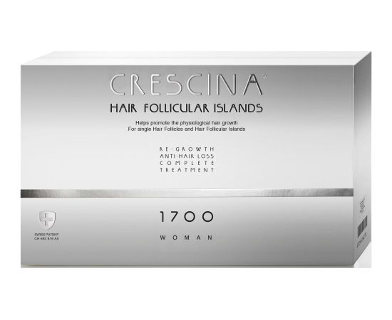 Labo, Crescina Follicular Islands 1700, For Growth Stimulation, Ampoules Treatment Serum, For Scalp, For Women, 10 +10 pcs Ķermeņa kosmētika
