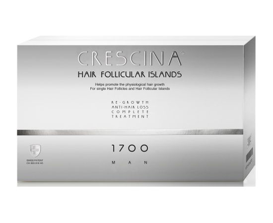 Labo, Crescina Follicular Islands 1700, For Growth Stimulation, Ampoules Treatment Serum, For Scalp, For Men, 10 +10 pcs Ķermeņa kosmētika