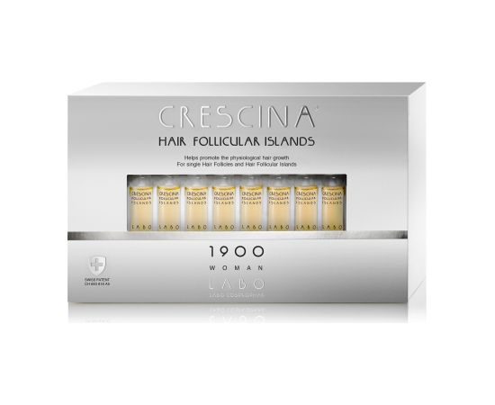 Labo, Crescina Follicular Islands 1700, For Growth Stimulation, Ampoules Treatment Serum, For Scalp, For Women, 20 pcs Ķermeņa kosmētika