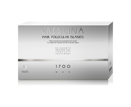 Labo, Crescina Follicular Islands 1700, For Growth Stimulation, Ampoules Treatment Serum, For Scalp, For Men, 20 pcs Ķermeņa kosmētika