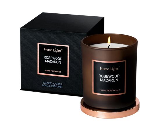 Home Lights, Rosewood & Macaron, Scented Candle, 215 g Telpu aromāti
