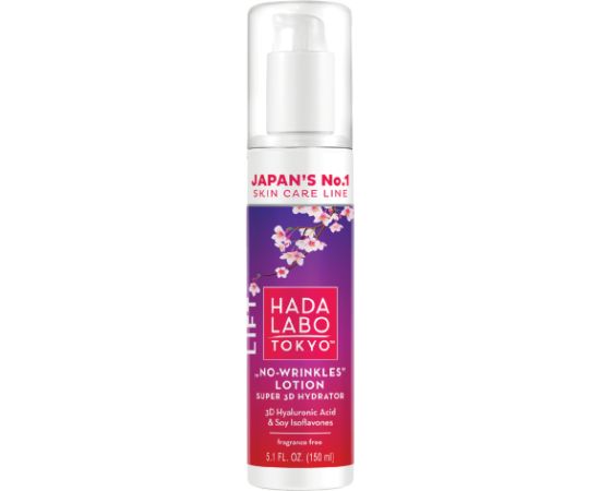 Hada Labo Tokyo, No-Wrinkles, Hyaluronic Acid, Anti-Wrinkle & Moisturizing, Day, Lotion, Face, 150 ml Ķermeņa kosmētika