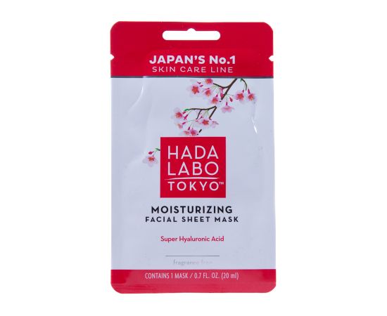 Hada Labo Tokyo, Hada Labo, Hyaluronic Acid, Moisturizing, Sheet Mask, Face, 20 ml Sejas kopšana