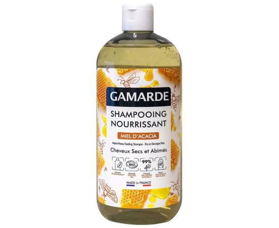 Gamarde, Bio, Acacia Honey, Hair Treatment Shampoo, Nourishing, For Dry & Damaged Hair, 500 ml Šampūni