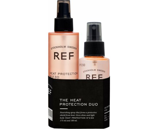 Duo Set Ref Stockholm: Protect & Prepare No.230, Vegan, Hair Spray, Heat Protection, 175 ml + Protect & Prepare No.230, Hair Spray, Heat Protection, 100 Matu kopšana