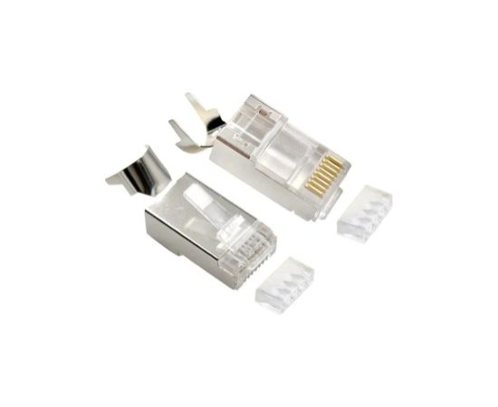 Konektors Gembird CAT7 8P8C RJ45 gold plated 15u FTP SFTP 50pcs Tīkla vadi