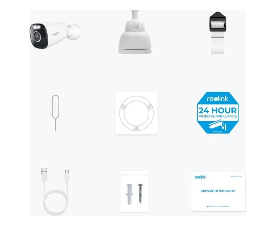 Reolink Argus Series B340 - 5MP Standalone Outdoor Battery Camera, 5/2.4 GHz Wi-Fi, Smart Detection, Color Night Vision Video novērošanas kameras
