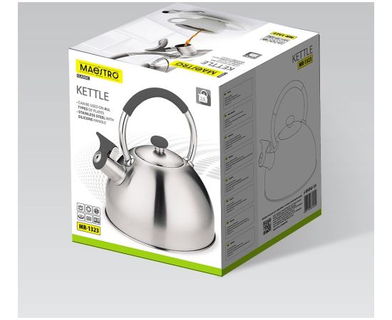 Kettle MAESTRO MR-1323 stainless steel 2.5 l Чайники (со свистком)