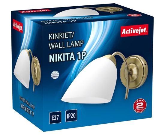 Classic single wall lamp Activejet NIKITA Patyna E27 for the living room Новинки Для дома и сада 