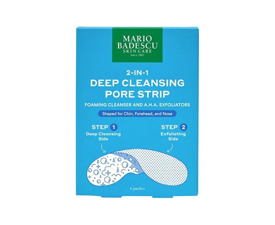 Mario Badescu 2-In-1 Deep Cleansing Pore Strip - 2 v 1 čisticí páska na póry ( 6 ks ) Ķermeņa kosmētika