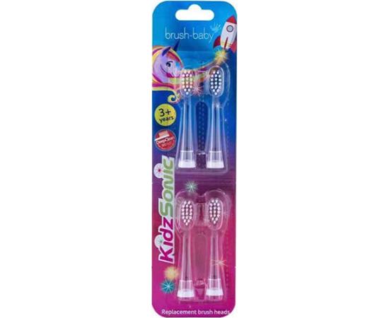 Końcówka BRUSH BABY_Kidz Sonic końcówki do szczoteczki sonicznej 3-6l 4szt. Uzgaļi elektriskajām zobu birstēm